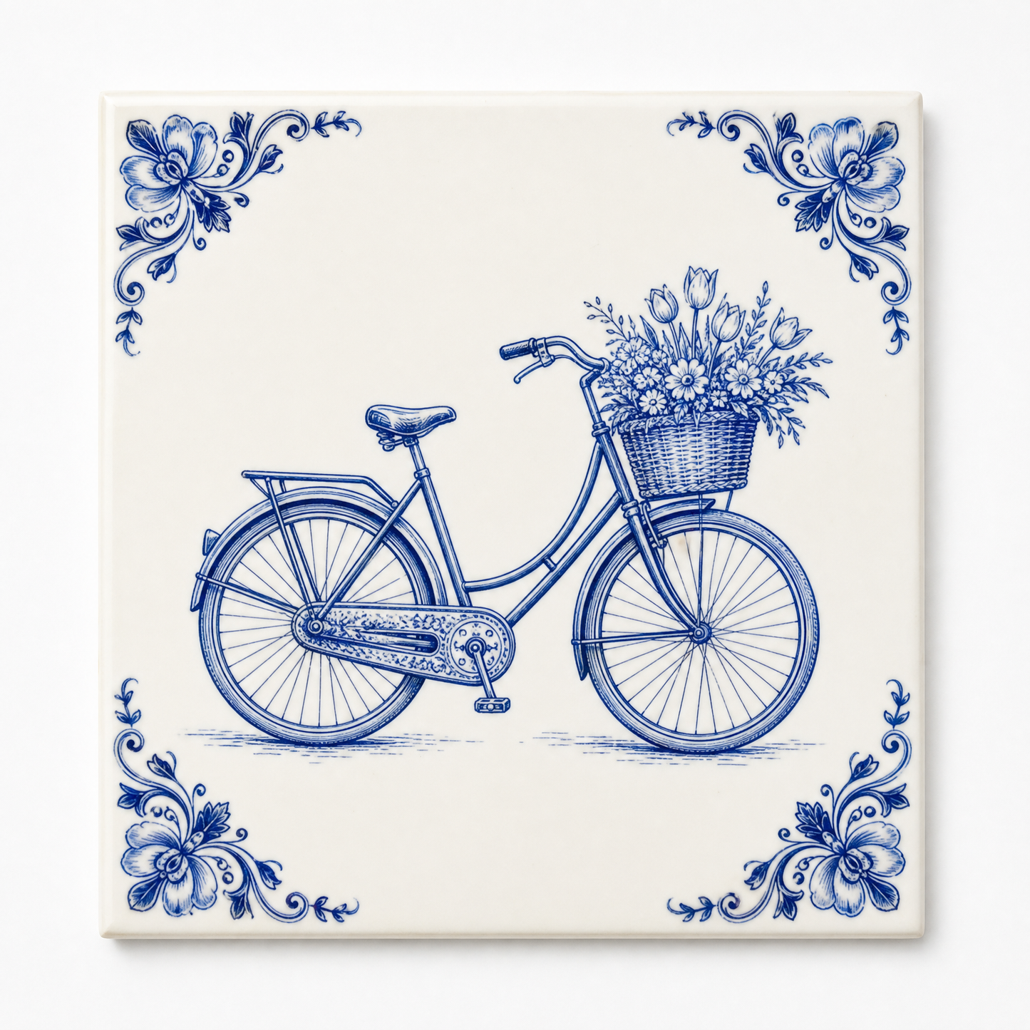 Art Fliese Fahrrad – Delft Blau