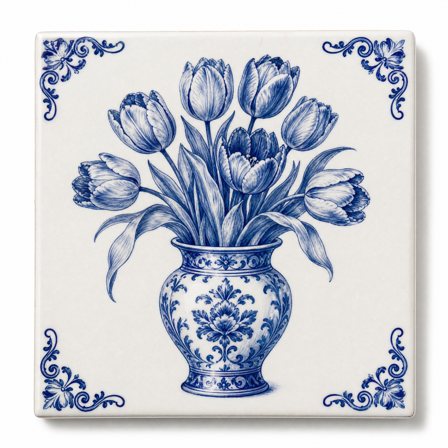 Art Fliese Tulpen – Delft Blau
