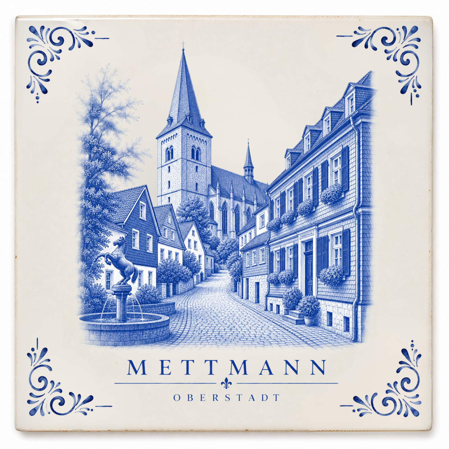 Mettmann Set – acht Motive plus Geschenkfliese