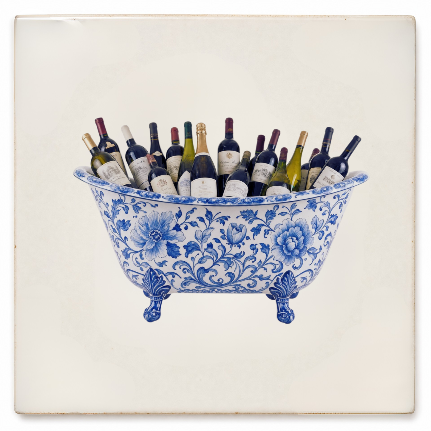 Art Fliese – Badewanne mit Wein