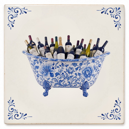 Art Fliese – Badewanne mit Wein