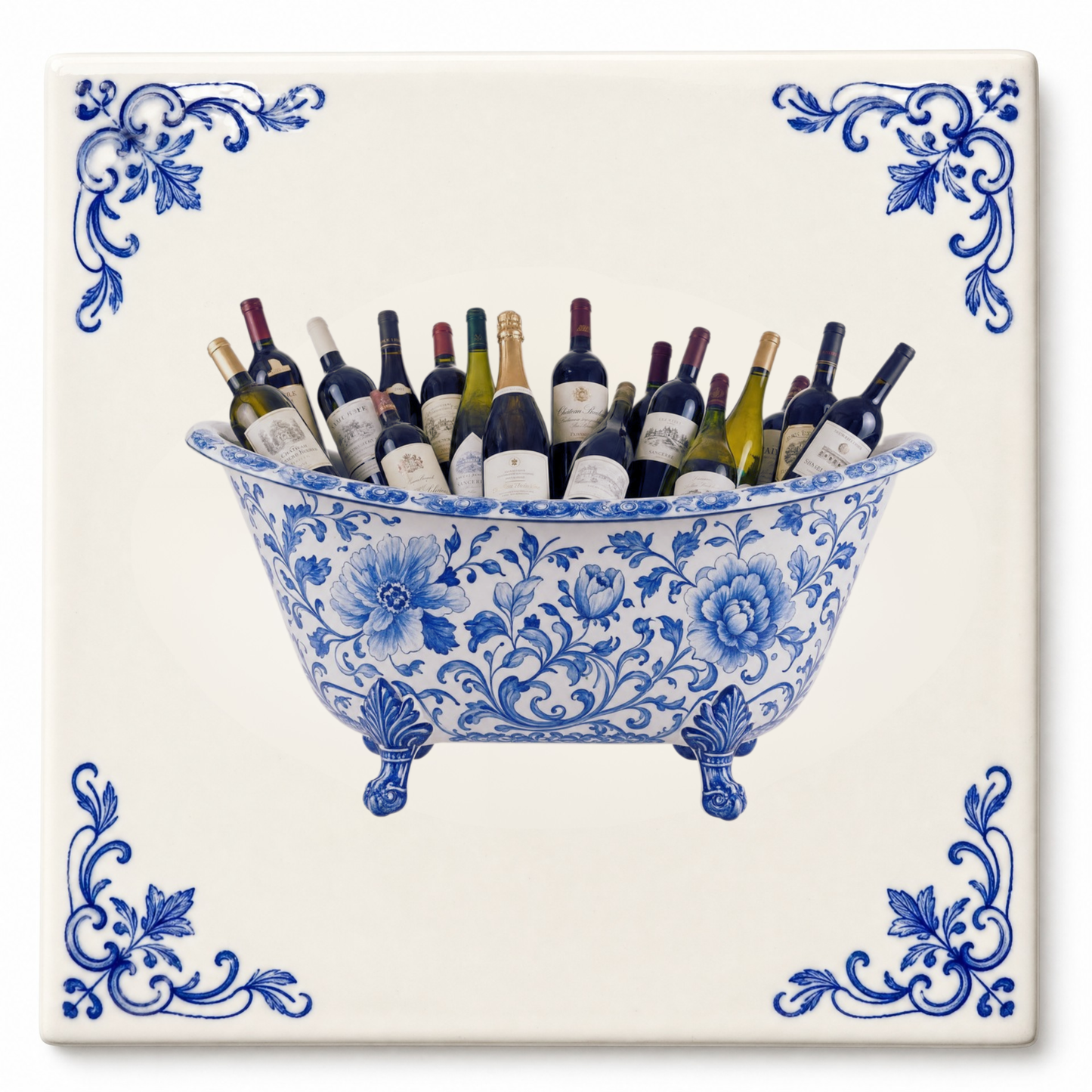 Art Fliese – Badewanne mit Wein