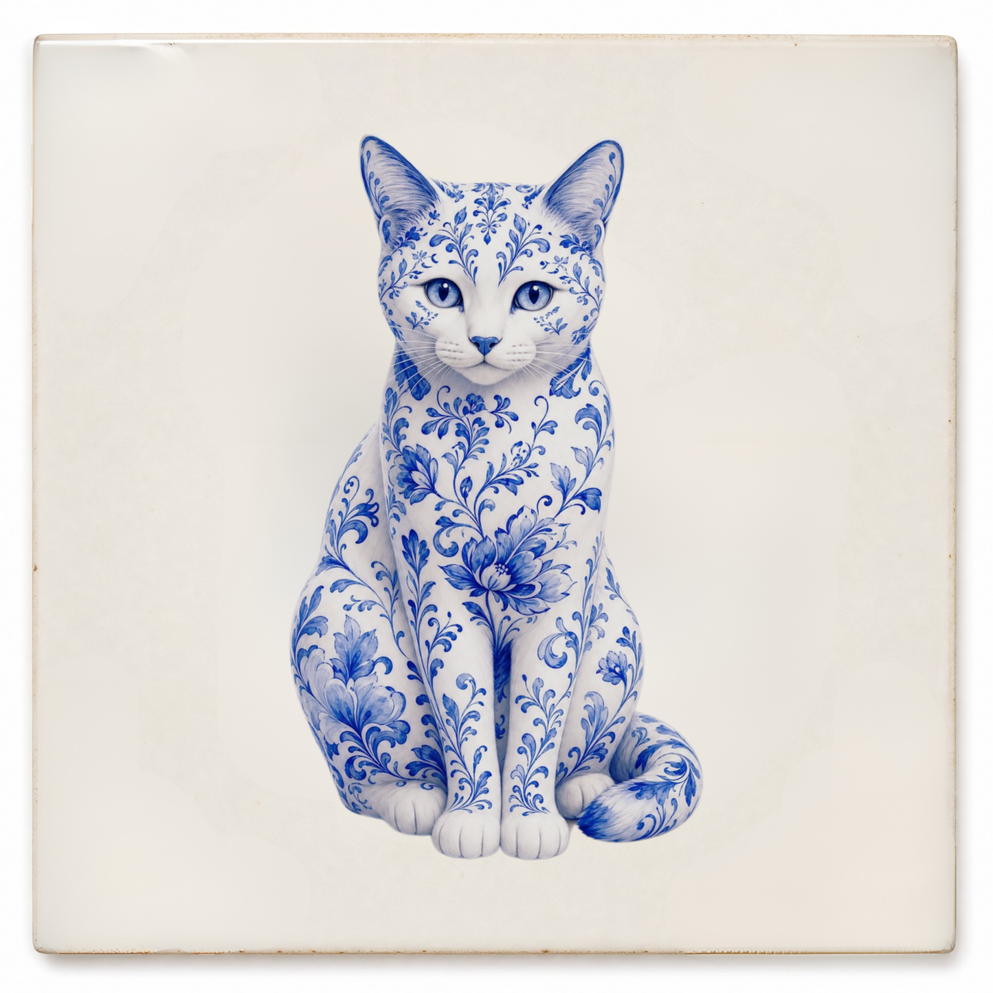 Art Fliese – Sitzende Katze