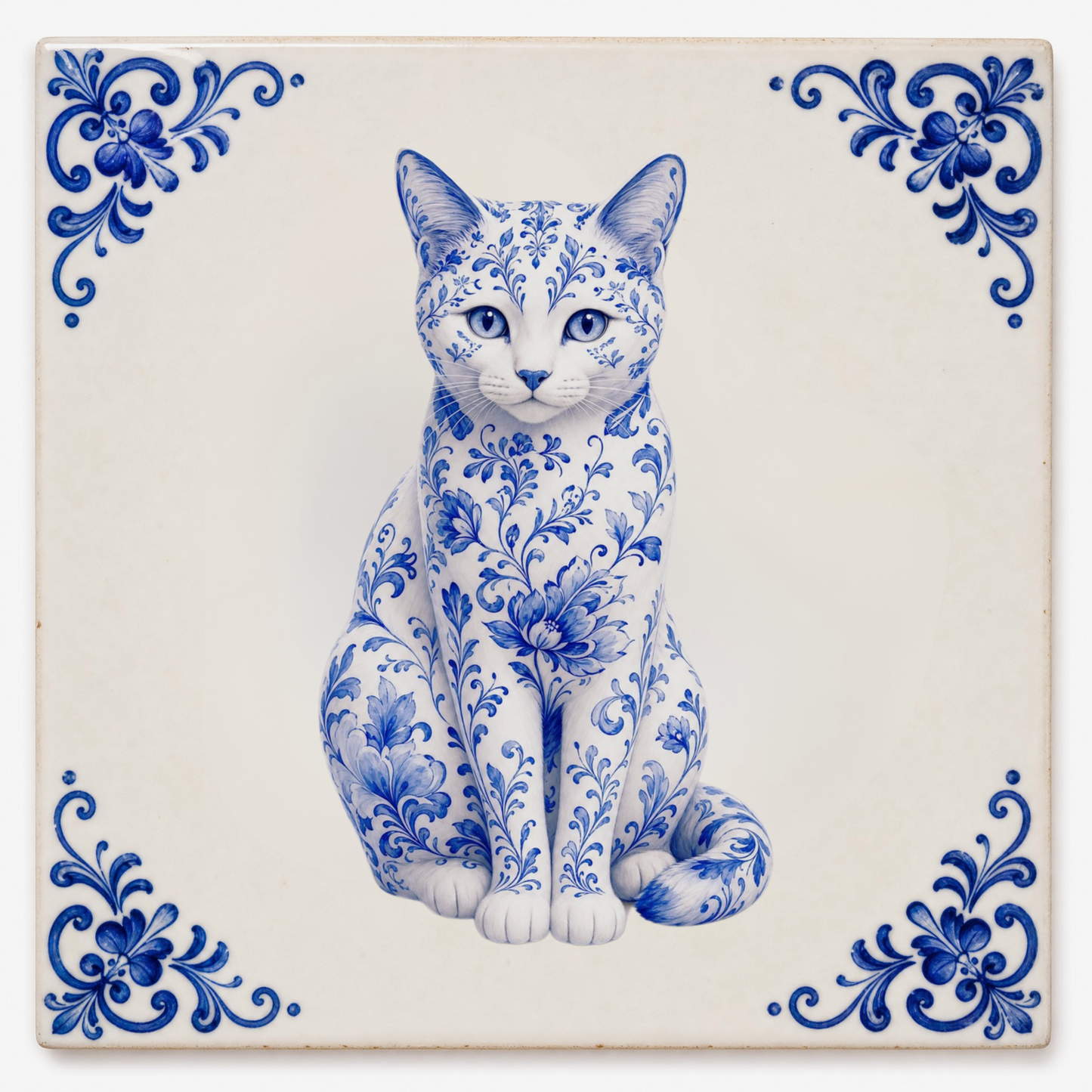 Art Fliese – Sitzende Katze