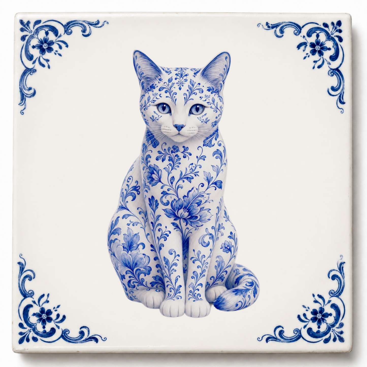 Art Fliese – Sitzende Katze