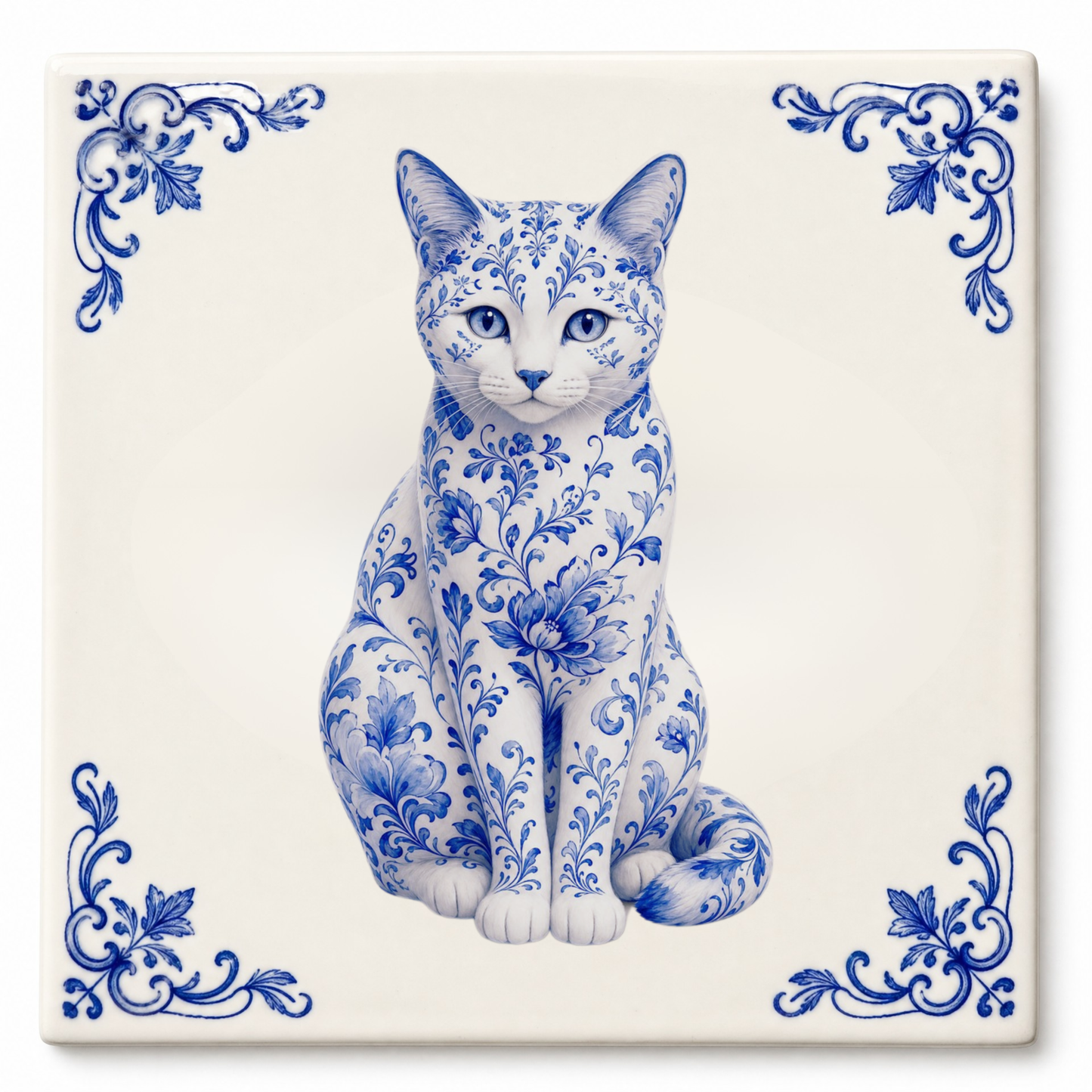 Art Fliese – Sitzende Katze