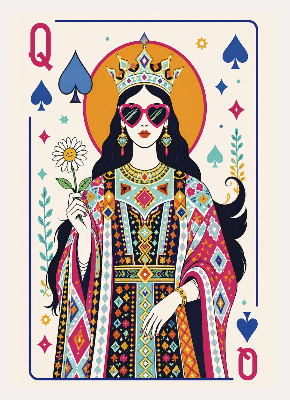Queen mit Herzbrille