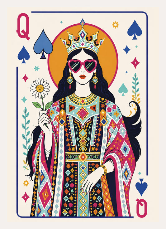 Queen mit Herzbrille