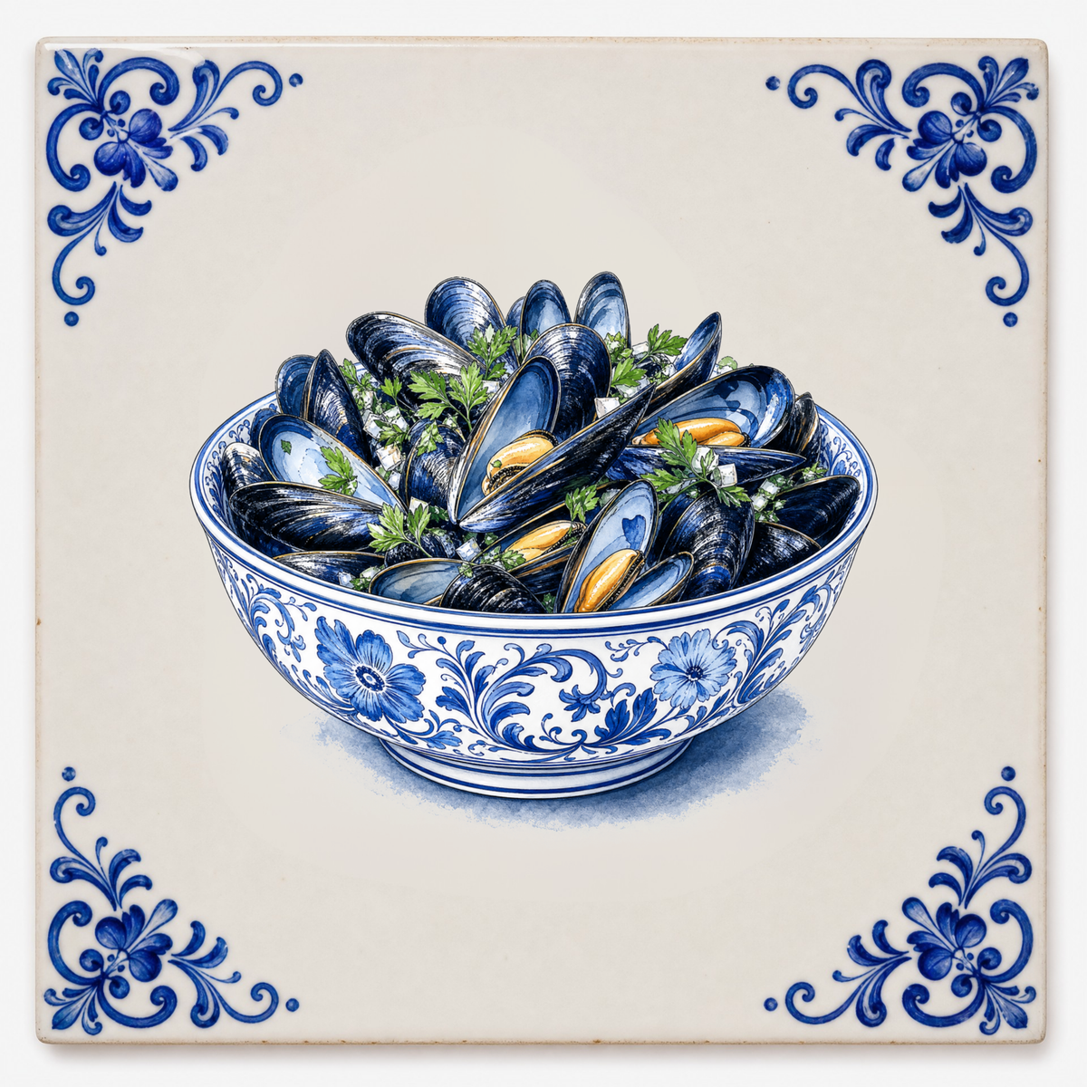 Art Fliese – Miesmuscheln