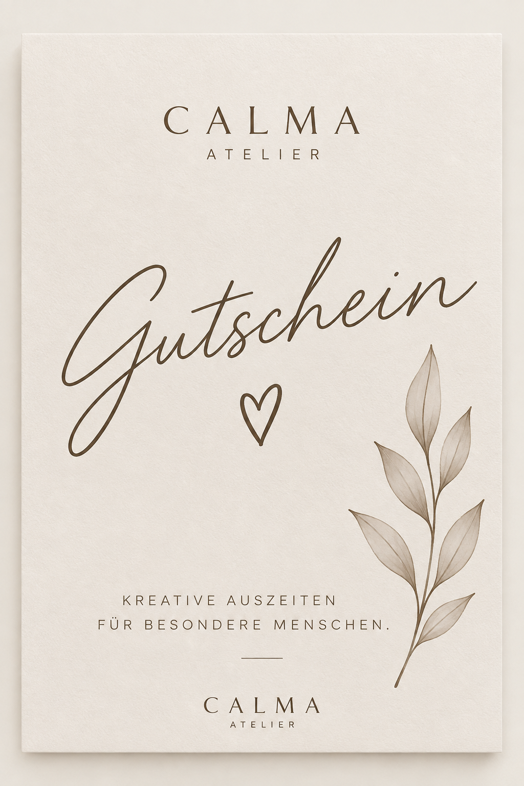 Calma Atelier-Gutschein