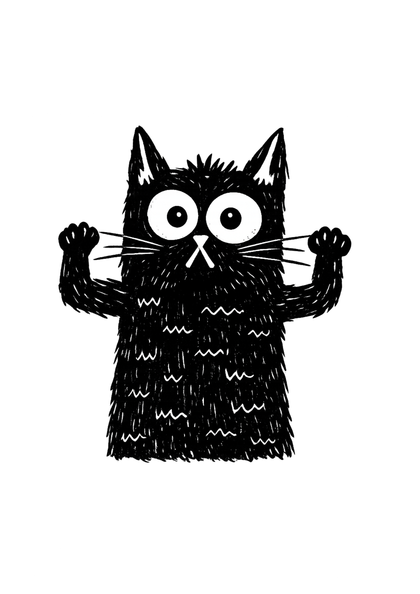 Midnight Panic Cat – A3