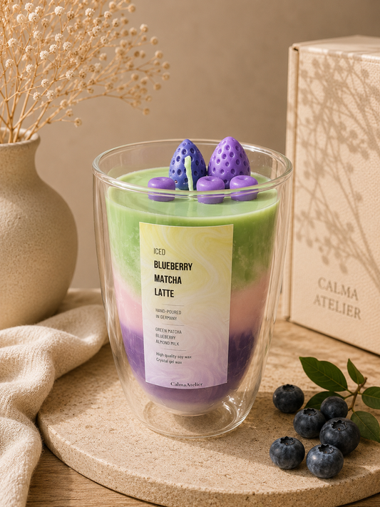 Iced Blueberry Matcha Latte