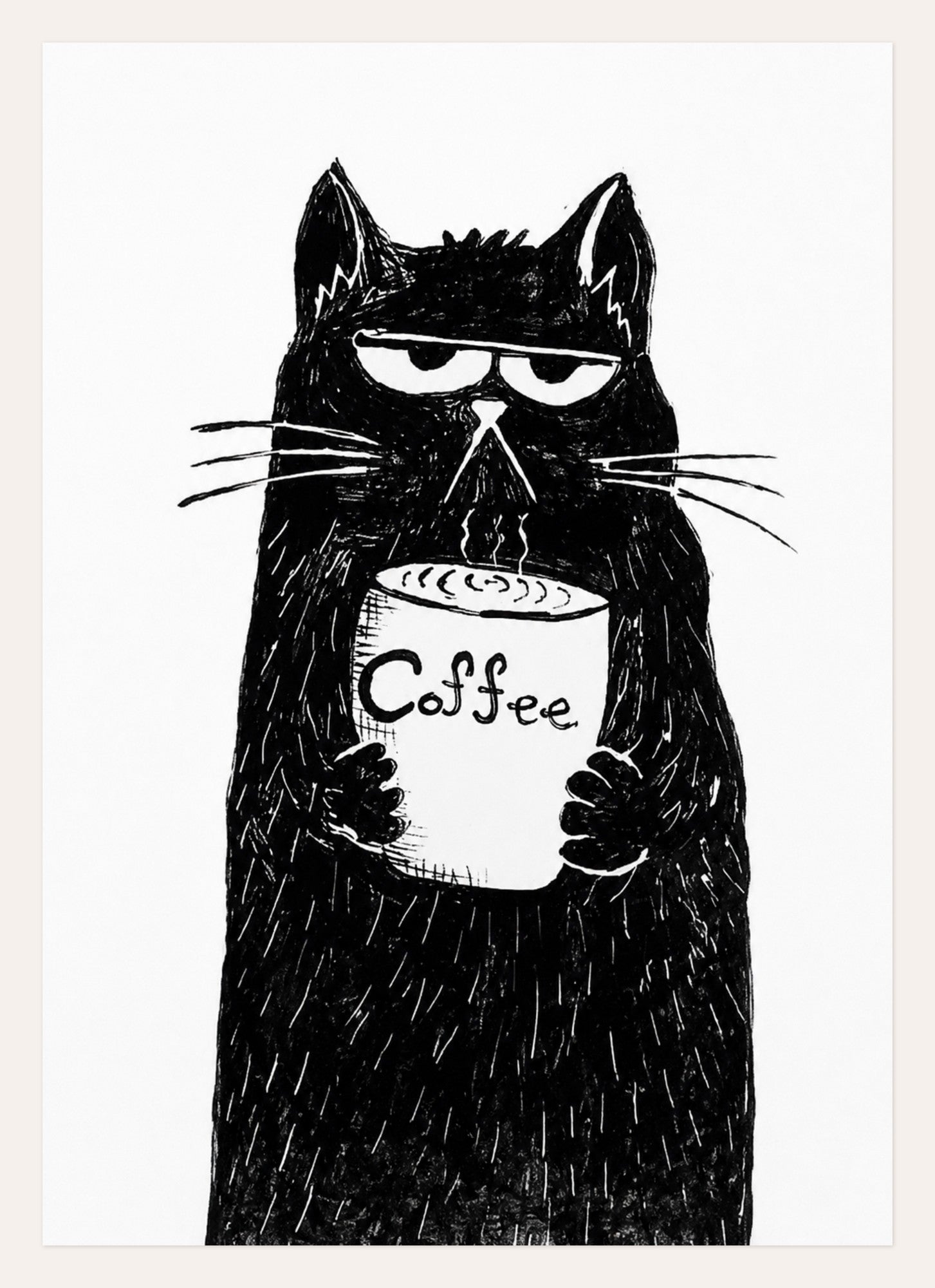 Dark Roast Cat – A3