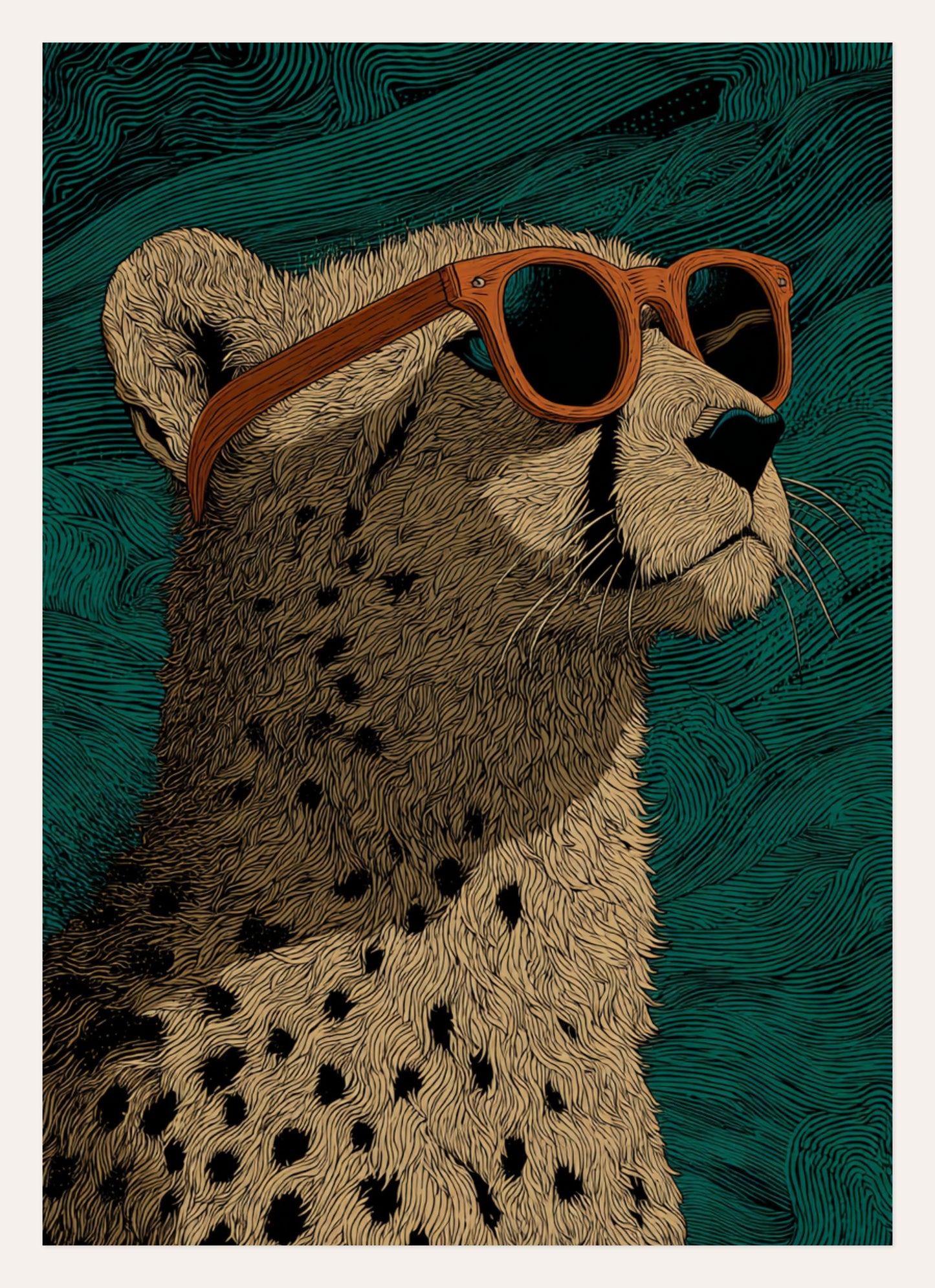 Cool Savanna Cat – A3