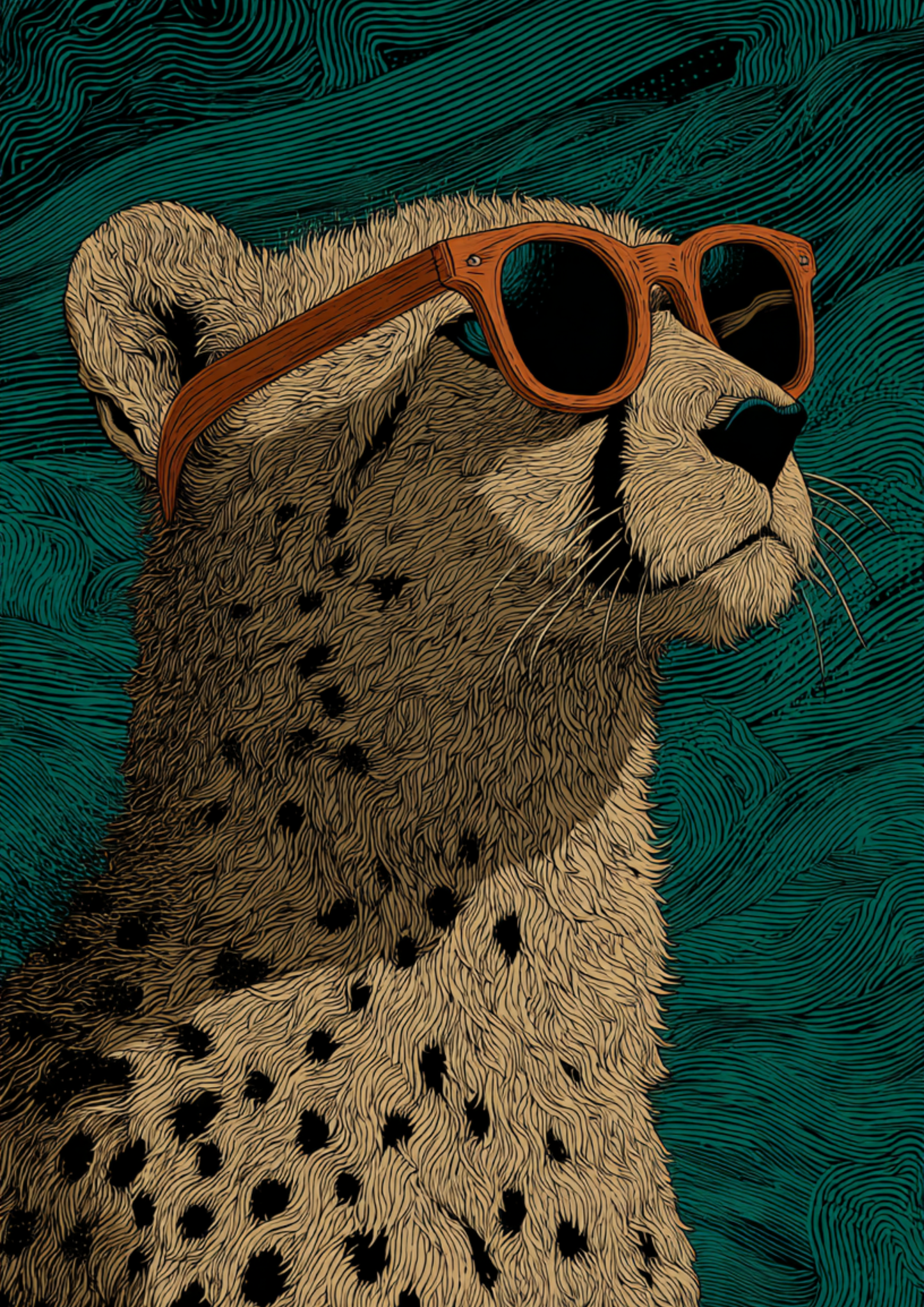 Cool Savanna Cat – A3