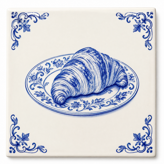 Art Fliese Croissant – Delft Blau