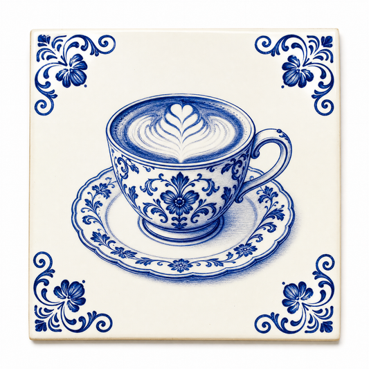 Art Fliese Kaffeetasse – Delft Blau