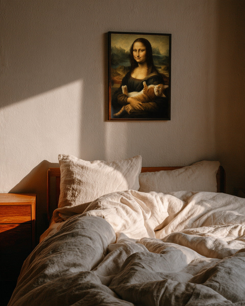 Mona Lisa mit Katze