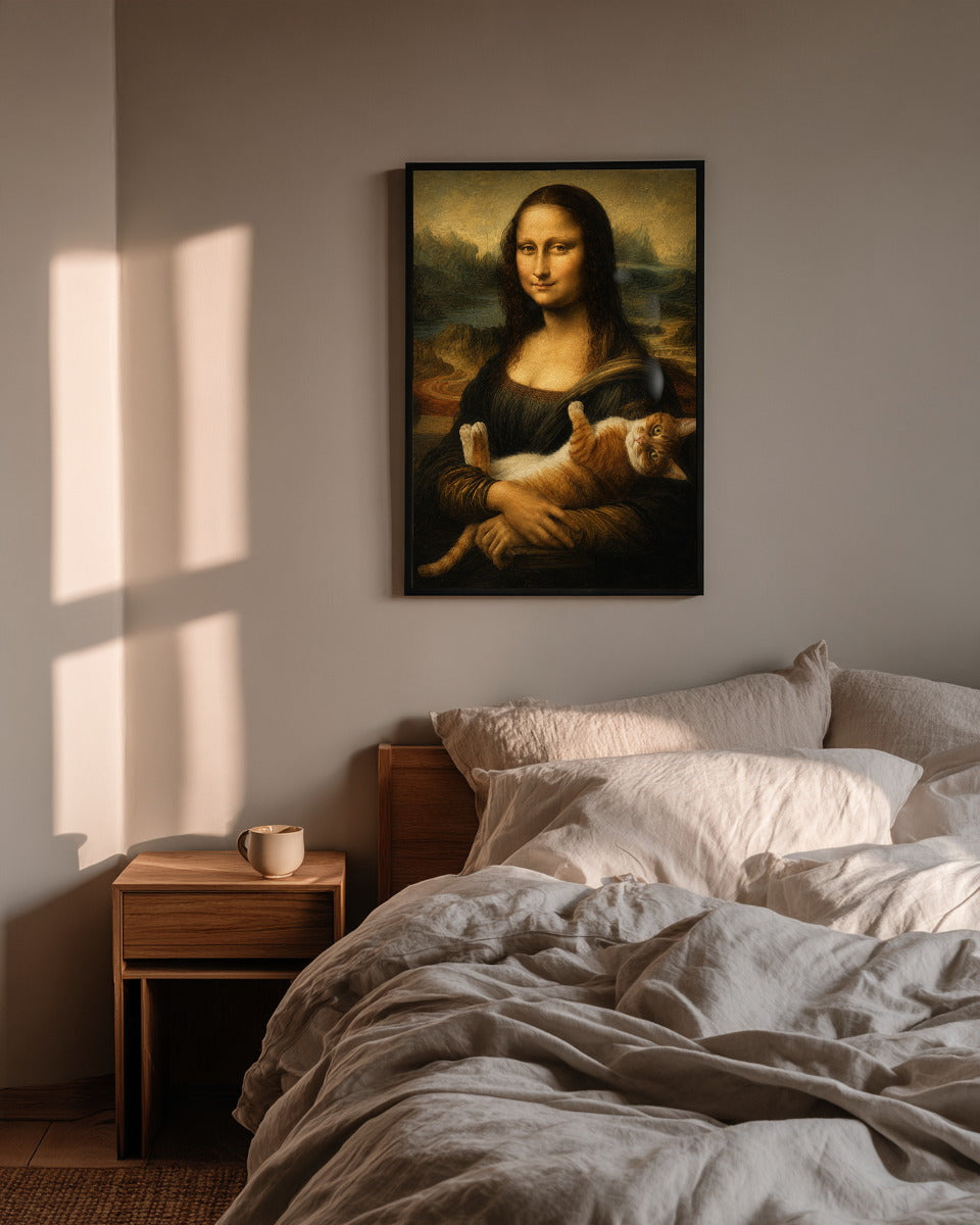Mona Lisa mit Katze