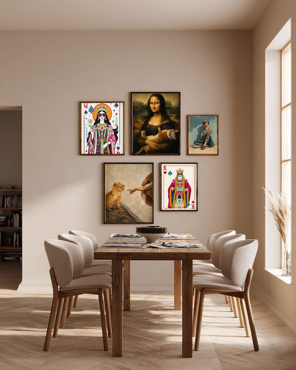 Mona Lisa mit Katze