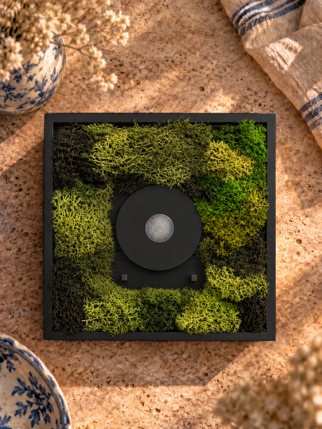 Wechselrahmen Schwarz mit Moos