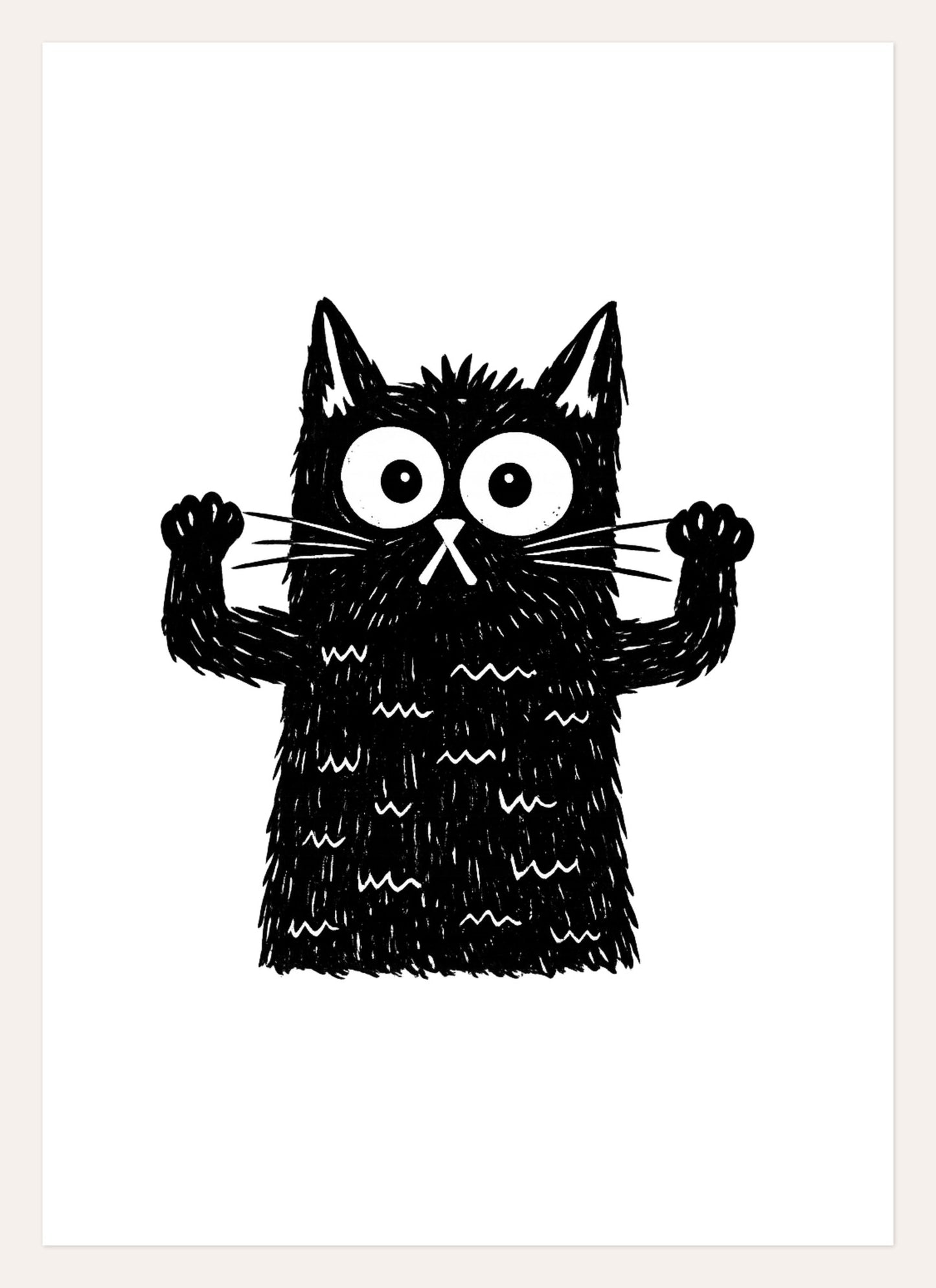 Midnight Panic Cat – A3