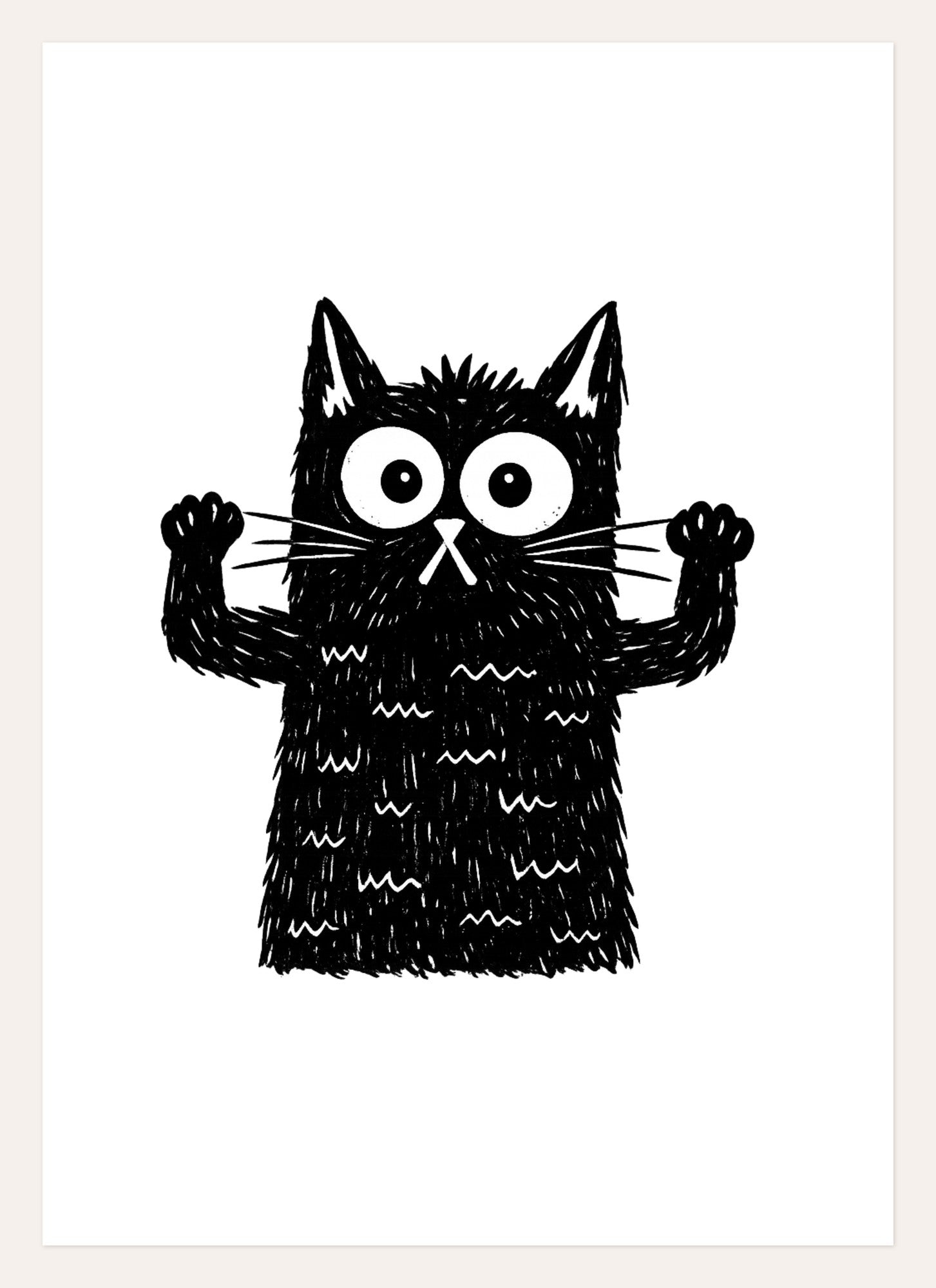 Midnight Panic Cat – A3