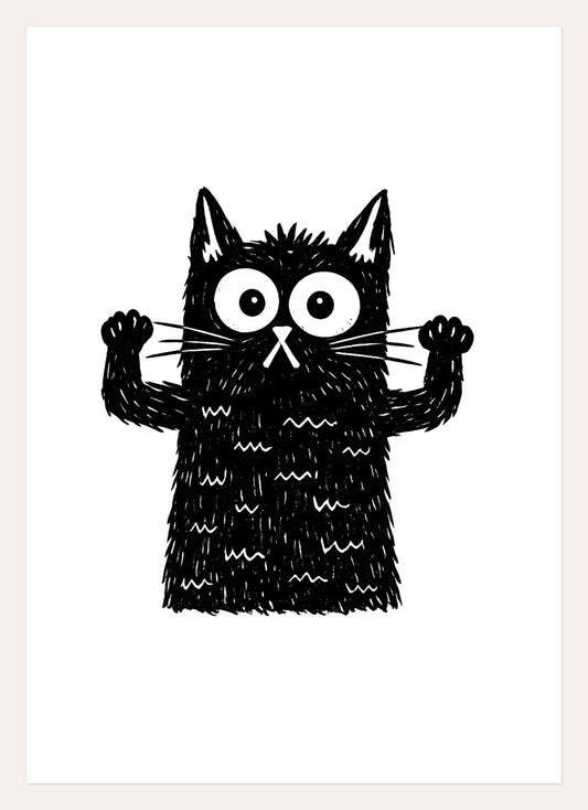 Midnight Panic Cat – A3